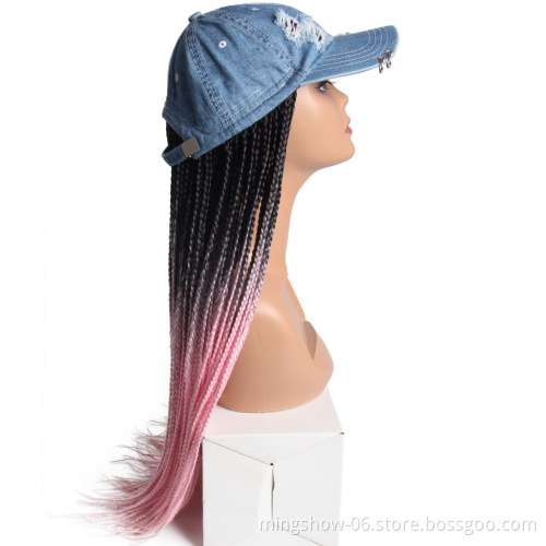 long braiding synthetic hair hat wigs